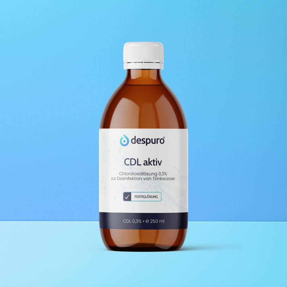 despuro® CDL aktiv 250 ml - Chlordioxid-Lösung 0,3% - CDL/CDS - Fertiglösung mit Pasteurpipette