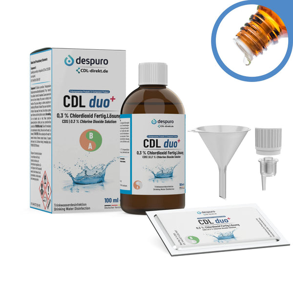 CDL duo+ - 100ml Chlordioxid-Lösung 0,3% - Fertig.Lösung 2.0